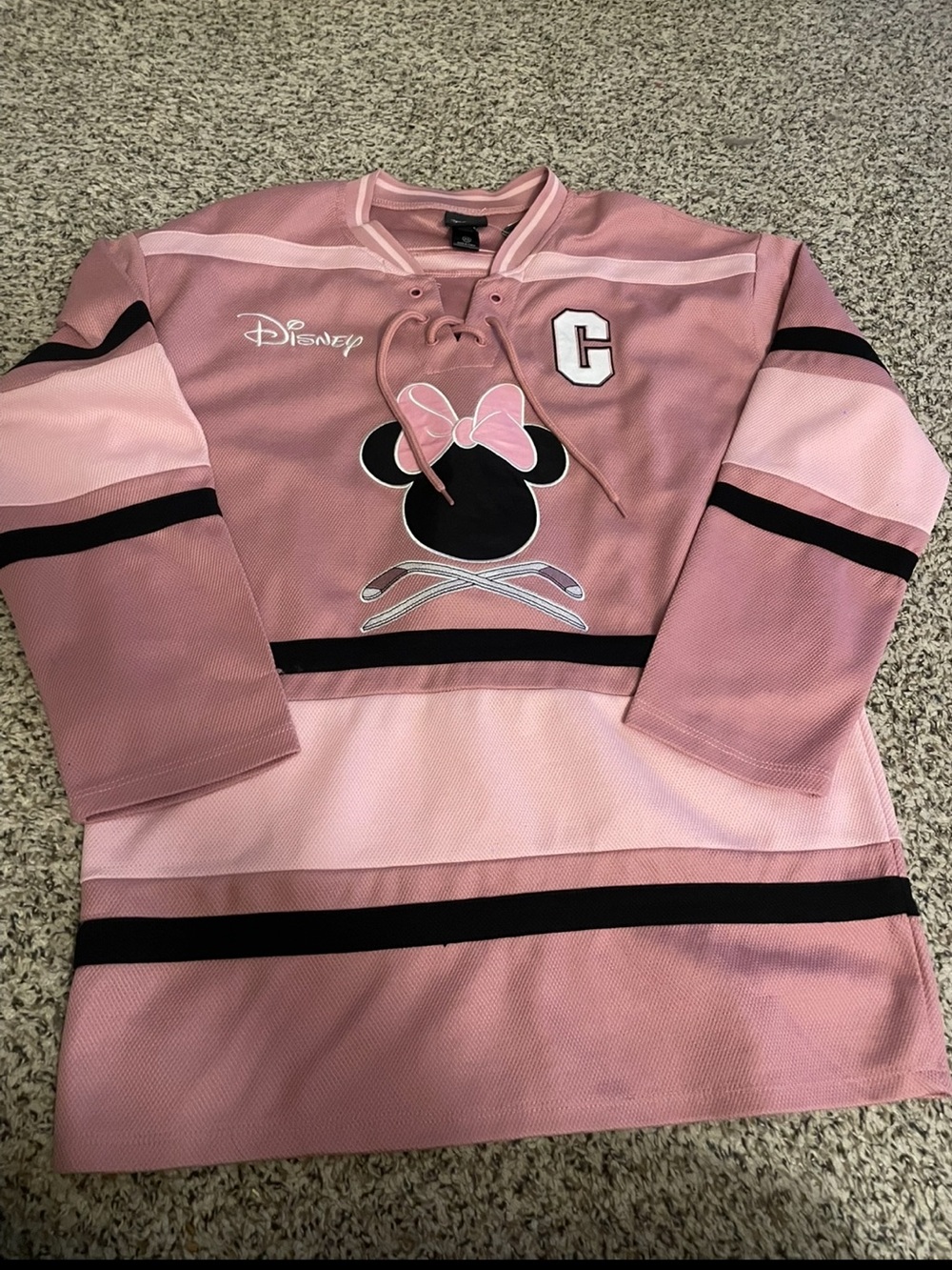 Disney Minnie Mouse Pink Hockey Jersey - Fan Favorite